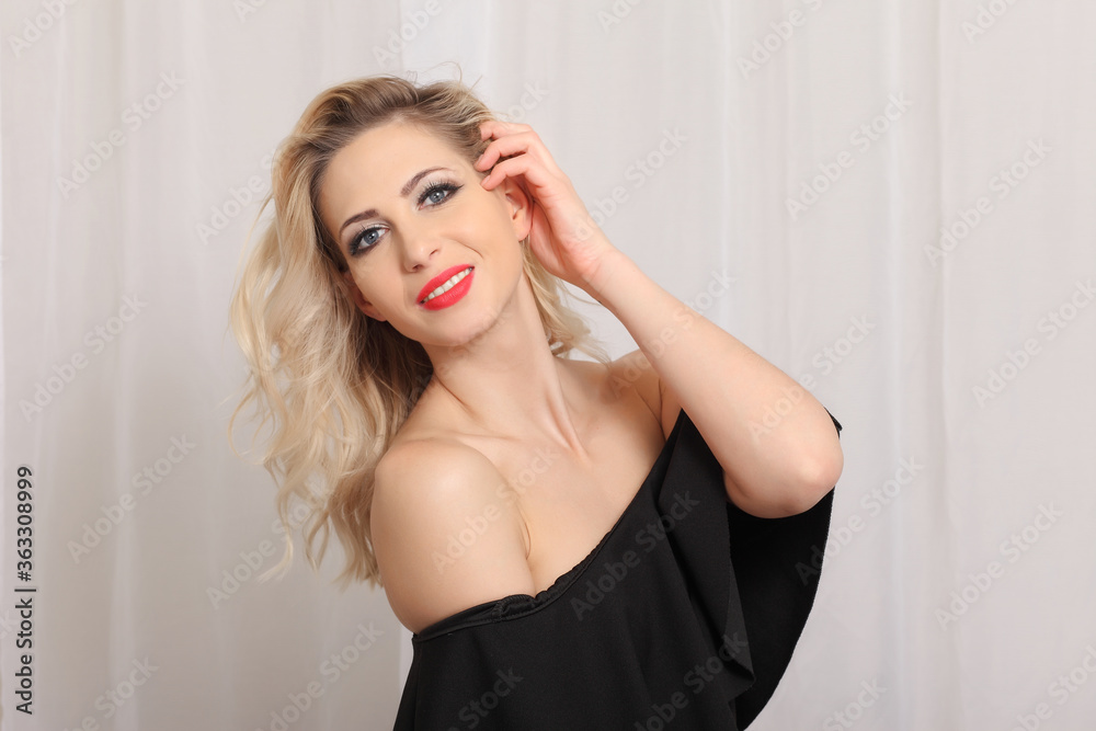 slender young girl in black sexy dress slender young girl in black sexy dress