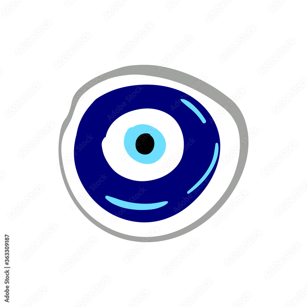Craft hand drawn Turkish evil eye. Mandala greek evil eye. Symbol of protection in Turkey, Greese, Cyprus. Blue Turkish Fatima's Eye. Amulet from evil eye. Nazar. Magic item, attribute Craft hand drawn Turkish evil eye. Mandala greek evil eye. Symbol of protection in Turkey, Greese, Cyprus. Blue Turkish Fatima's Eye. Amulet from evil eye. Nazar. Magic item, attribute
