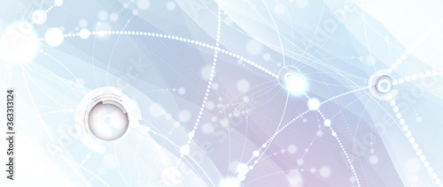 Technology data background, idea of global business solution