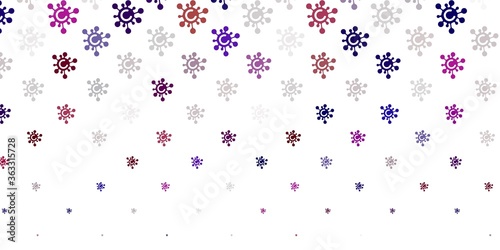 Light Pink, Red vector template with flu signs.