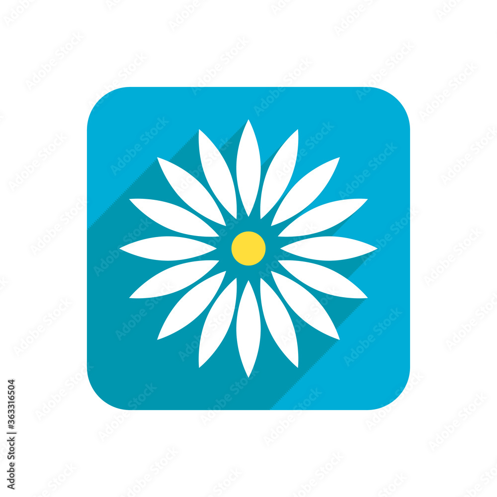 Flower. Flat icon, object isolated on white background. Illustration for design, logo. Flower. Flat icon, object isolated on white background. Illustration for design, logo.