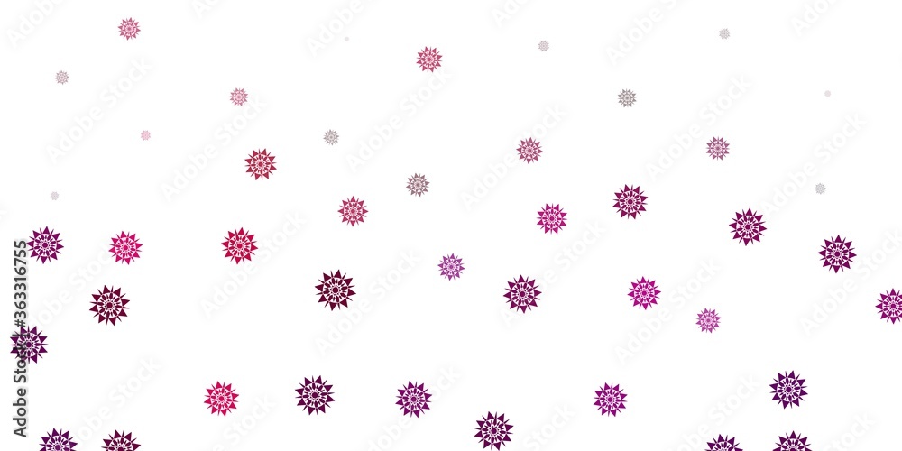 Light purple vector template with ice snowflakes. Light purple vector template with ice snowflakes.