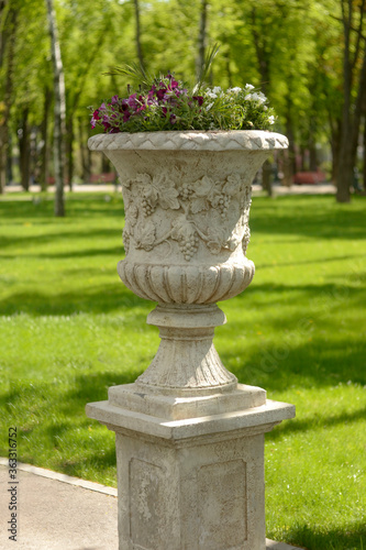 flower pot in the park