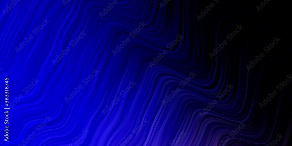 Dark Pink, Blue vector background with bent lines. Abstract illustration with bandy gradient lines. Pattern for websites, landing pages.