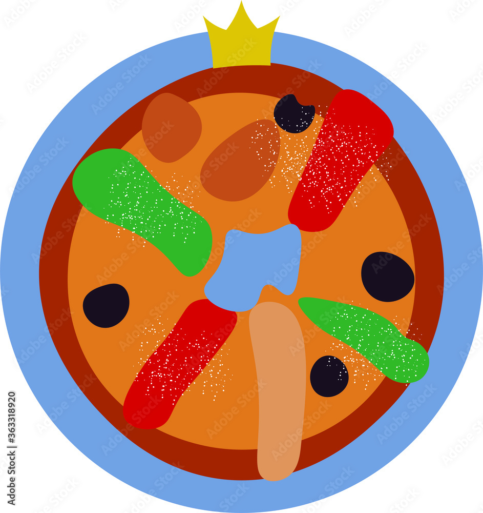 Obraz premium typical Christmas fruit cake Bolo rei