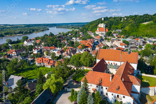 Kazimierz Dolny, Poland. Aerial view of Old Town. Kazimierz Dolny is a popula...