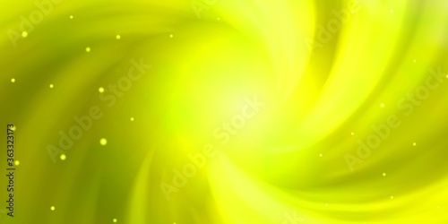 Light Green, Yellow vector template with neon stars. Colorful illustration with abstract gradient stars. Best design for your ad, poster, banner.