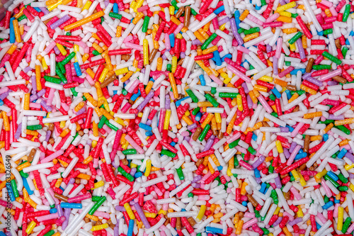 Colorful sprinkles for ice cream