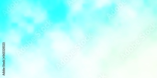 Light BLUE vector layout with cloudscape. Shining illustration with abstract gradient clouds. Pattern for your booklets, leaflets.