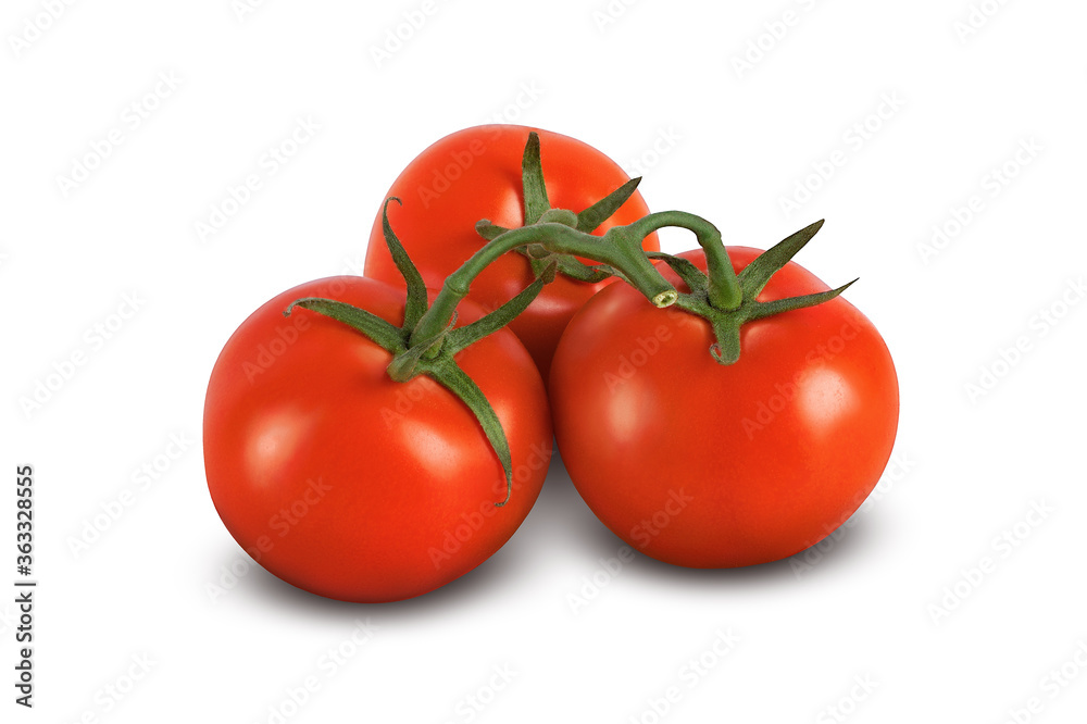 Tomatoes isolated on white background with clipping path. Full depth of field. Tomatoes isolated on white background with clipping path. Full depth of field.