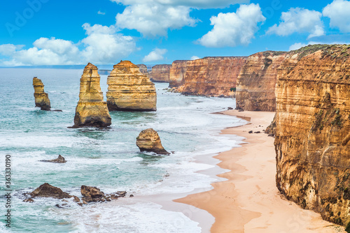 The Famous 12 apostels in the South of Australia at the great Ocean Road photo