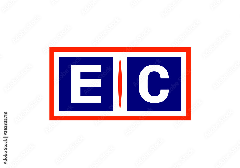 Initial Monogram Letter E C Logo Design Vector Template. E C Letter Logo Design Initial Monogram Letter E C Logo Design Vector Template. E C Letter Logo Design