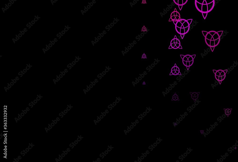 Dark Pink, Yellow vector backdrop with mystery symbols. Dark Pink, Yellow vector backdrop with mystery symbols.