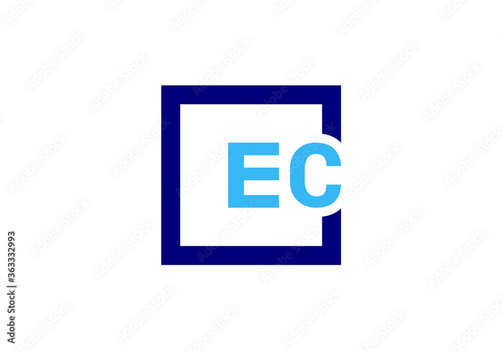 Initial Monogram Letter E C Logo Design Vector Template. E C Letter Logo Design Initial Monogram Letter E C Logo Design Vector Template. E C Letter Logo Design