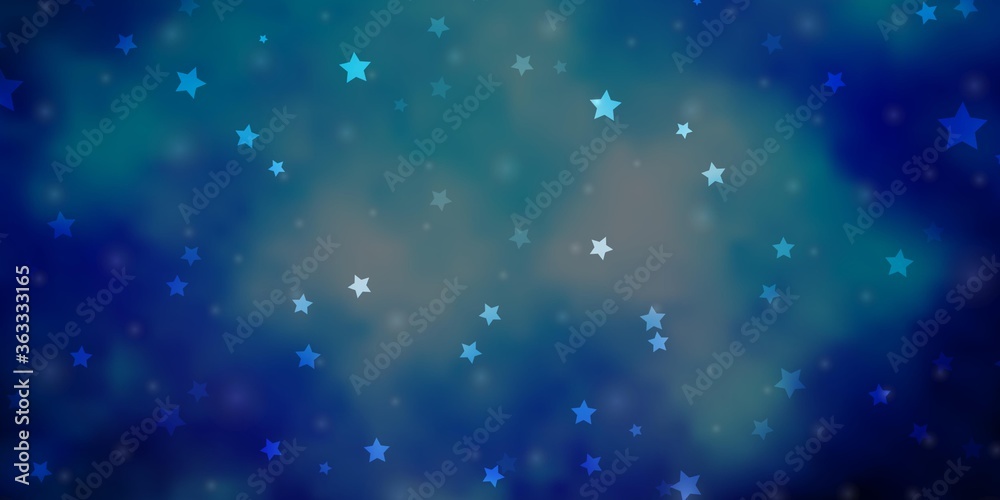 Dark BLUE vector background with small and big stars. Colorful illustration with abstract gradient stars. Pattern for wrapping gifts. Dark BLUE vector background with small and big stars. Colorful illustration with abstract gradient stars. Pattern for wrapping gifts.