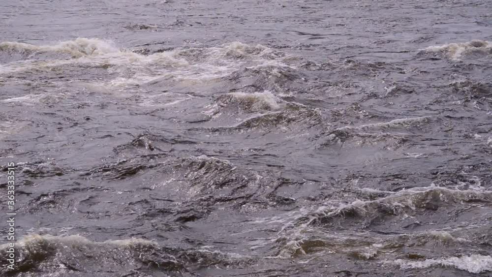 strong wawes waves on the beach close up, bad weather strong wawes waves on the beach close up, bad weather