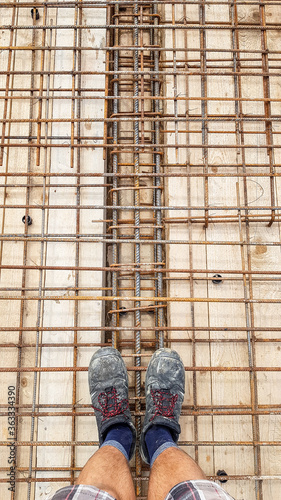 Steel reinforcement for the concrete floor