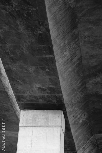 Beton Oberflächen Textur einer Brücke in Untersicht