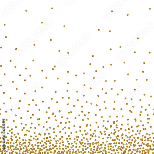 seamless pattern, shiny golden elements on a white background. festive background with gold sparkles, confiti. glitter abstract background