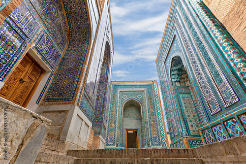 Historical necropolis of Shakhi Zinda in Samarkand, Uzbekistan