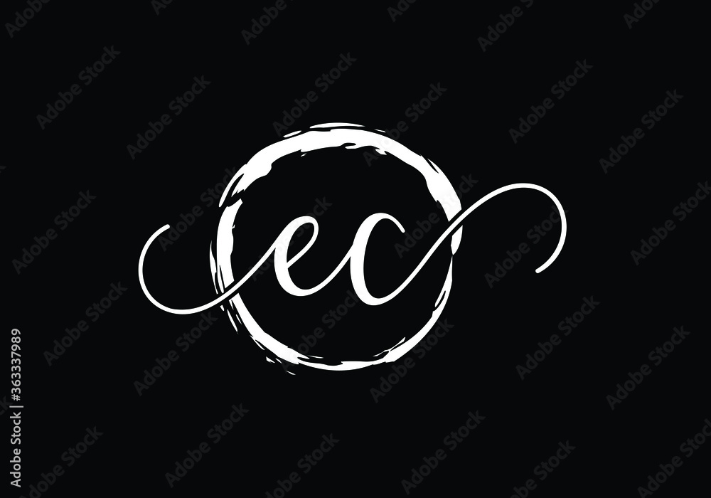 Initial Monogram Letter E C Logo Design Vector Template. E C Letter Logo Design Initial Monogram Letter E C Logo Design Vector Template. E C Letter Logo Design