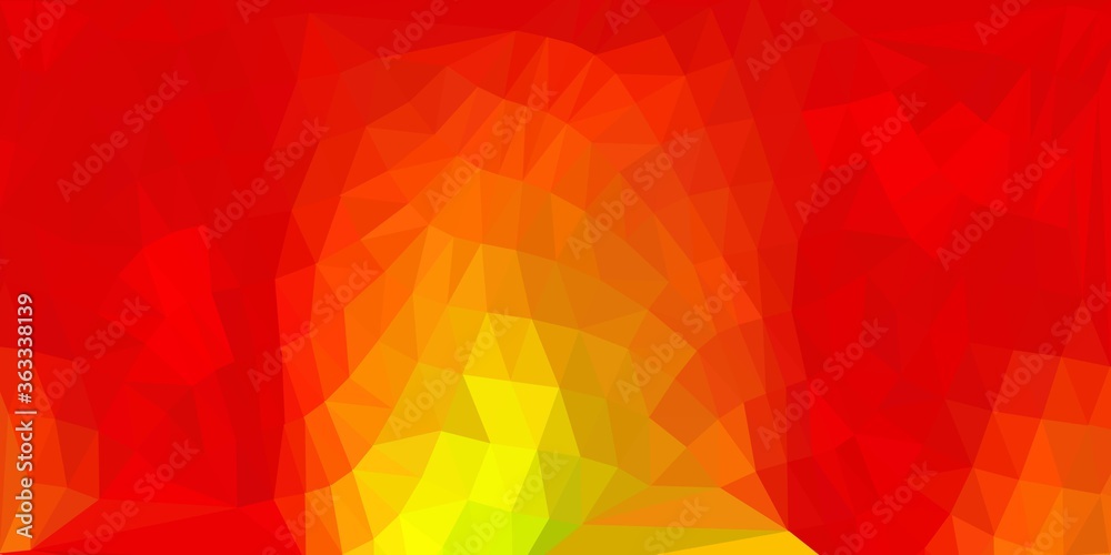 Fototapeta premium Dark green, yellow vector triangle mosaic backdrop.