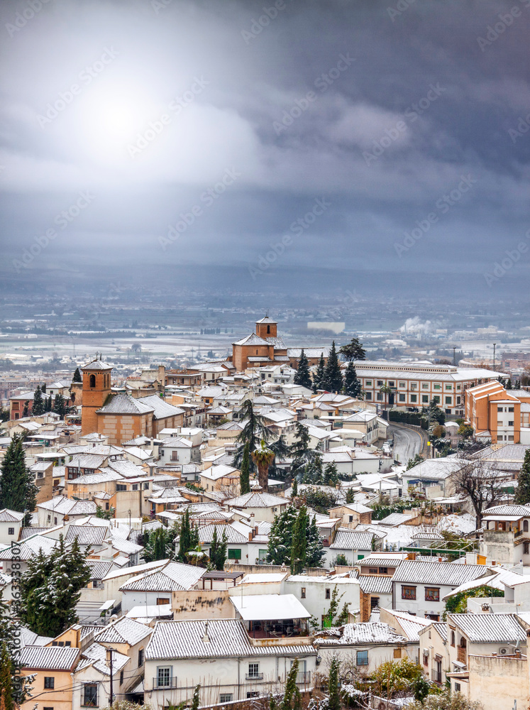 Fototapeta premium Albaicín nevado