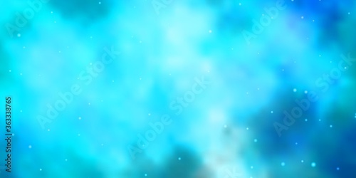 Light BLUE vector background with colorful stars. Blur decorative design in simple style with stars. Design for your business promotion.