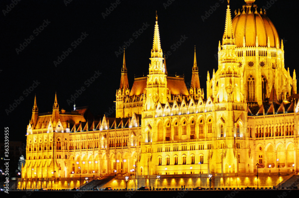 Fototapeta premium A beautiful view of Budapest city at Hungary.