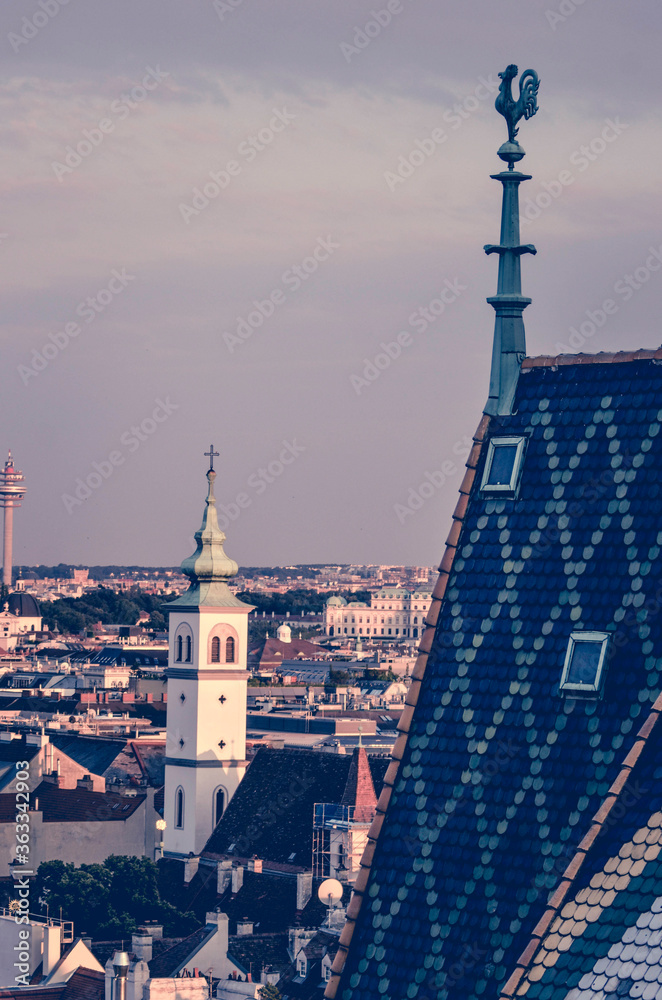 Obraz premium A beautiful view of Vienna city at Austria.