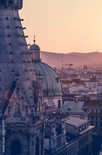 Photography A beautiful view of Vienna city at Austria.