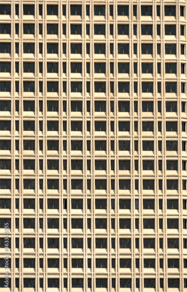 Pattern formed by the windows of a large office building Pattern formed by the windows of a large office building