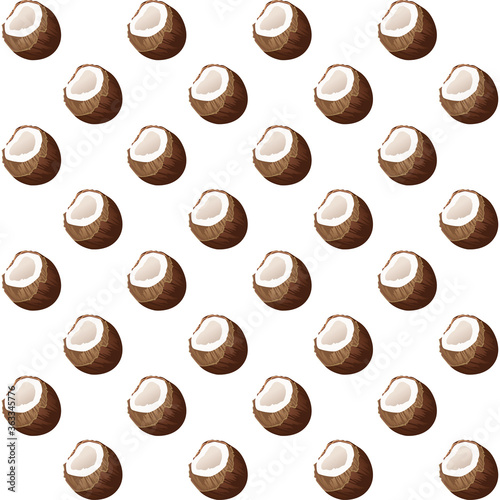 fresh coconuts fruits summer pattern