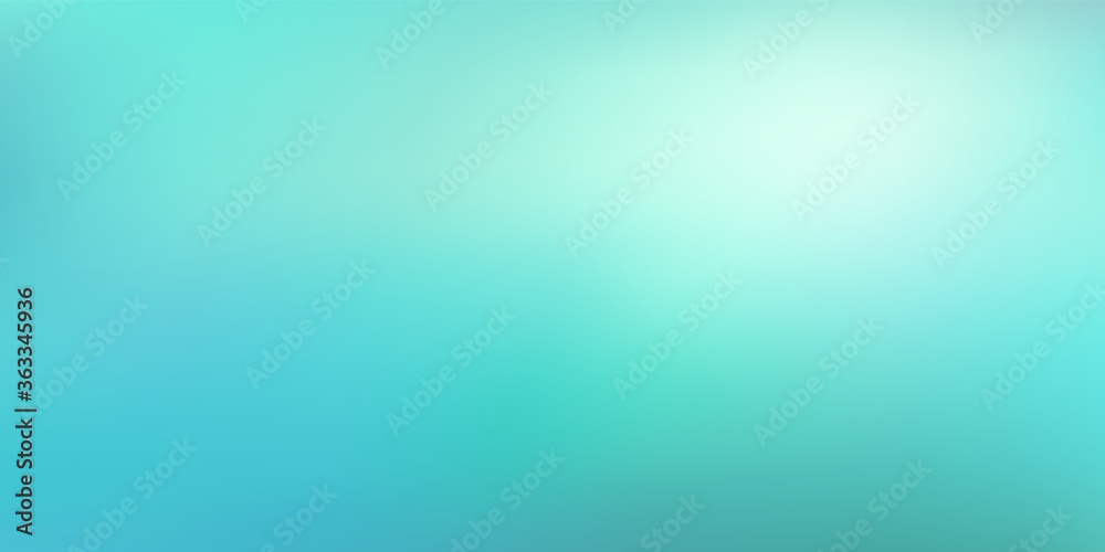 Abstract teal background. Blurred turquoise water backdrop. Vector illustration for your graphic design, banner, summer or aqua poster, website