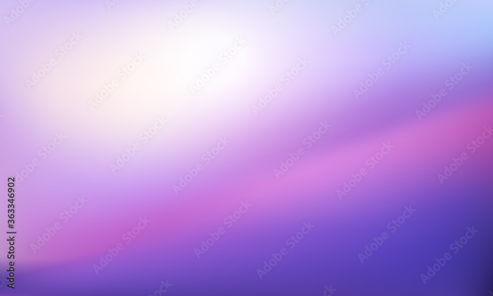 Purple Gradient background. Beauty blurred violet backdrop with sunlight. Vector illustration for your graphic design, banner, poster, card