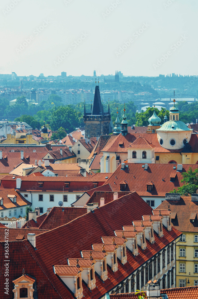 A beautiful view of Prague city at Czech Republic.