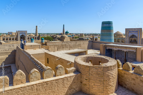 Old town of Itchan Kala, Khiva, Uzbekistan photo