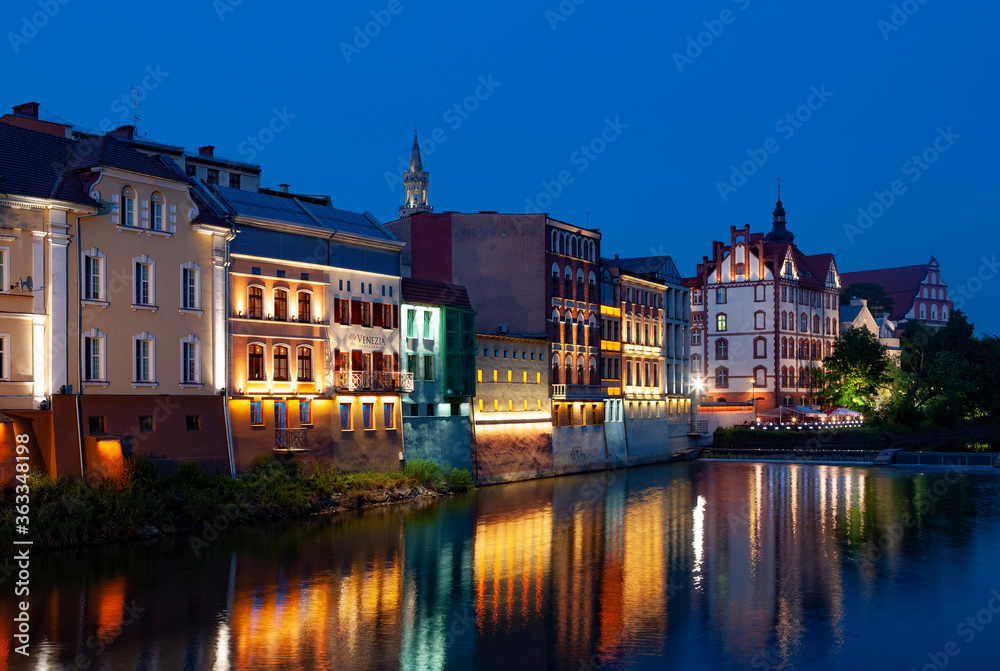 Venice of Opole in sunset, Poland