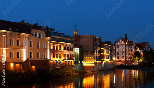 Venice of Opole in sunset, Poland