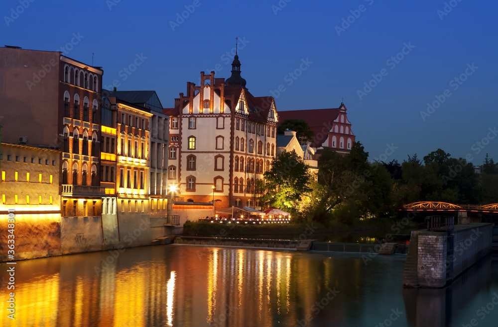 Venice of Opole in sunset, Poland