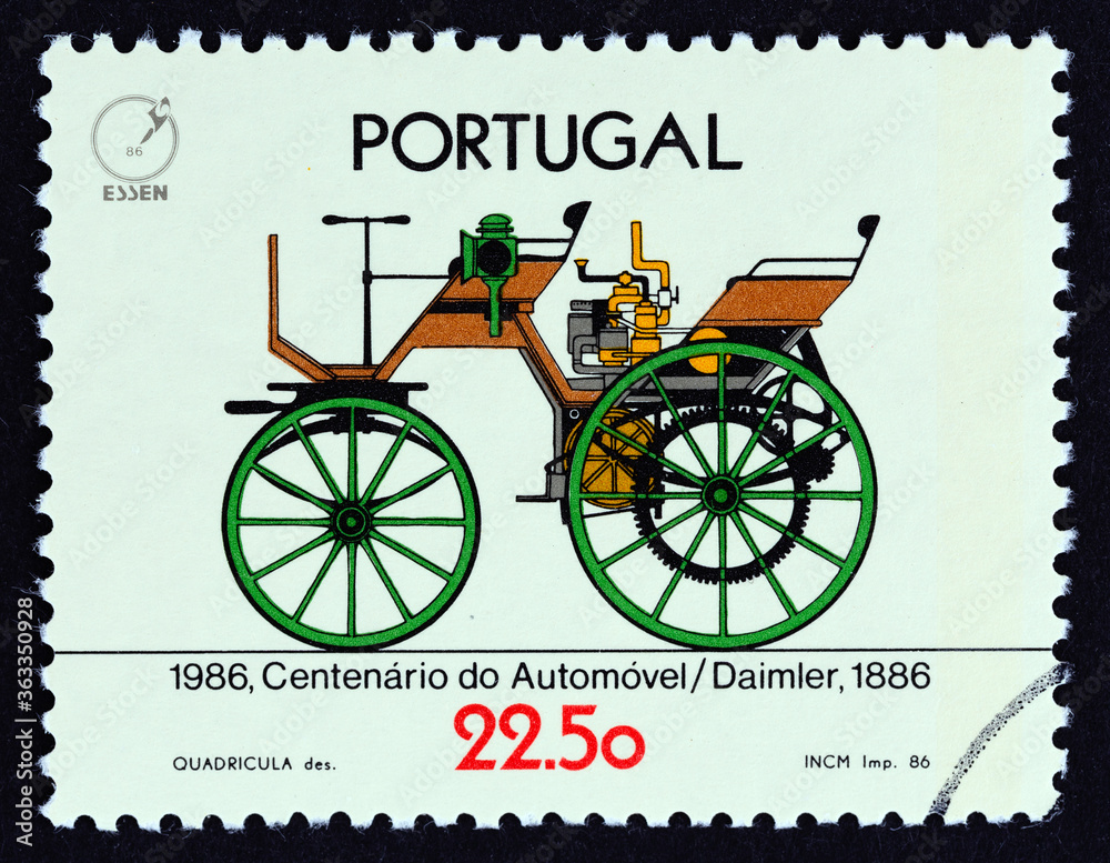 Daimler Motor Car, 1886 (Portugal 1986)