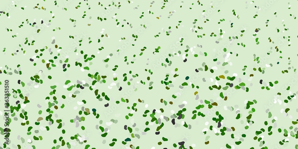 Light green vector background with random forms.