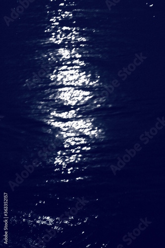 波上の月光 月光の軌跡 満月