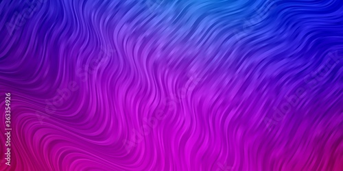 Light Pink, Blue vector texture with wry lines. Colorful illustration in circular style with lines. Pattern for booklets, leaflets.