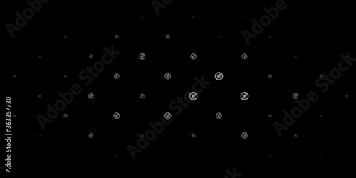 Dark Gray vector texture with disease symbols.