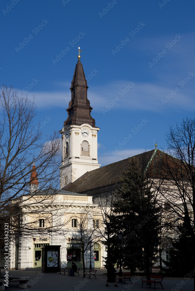 church in kecskemet city, south hungary