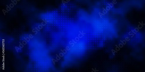 Dark BLUE vector layout with circle shapes. Abstract decorative design in gradient style with bubbles. Pattern for business ads.