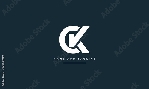 CK letter logo alphabet monogram icon symbol