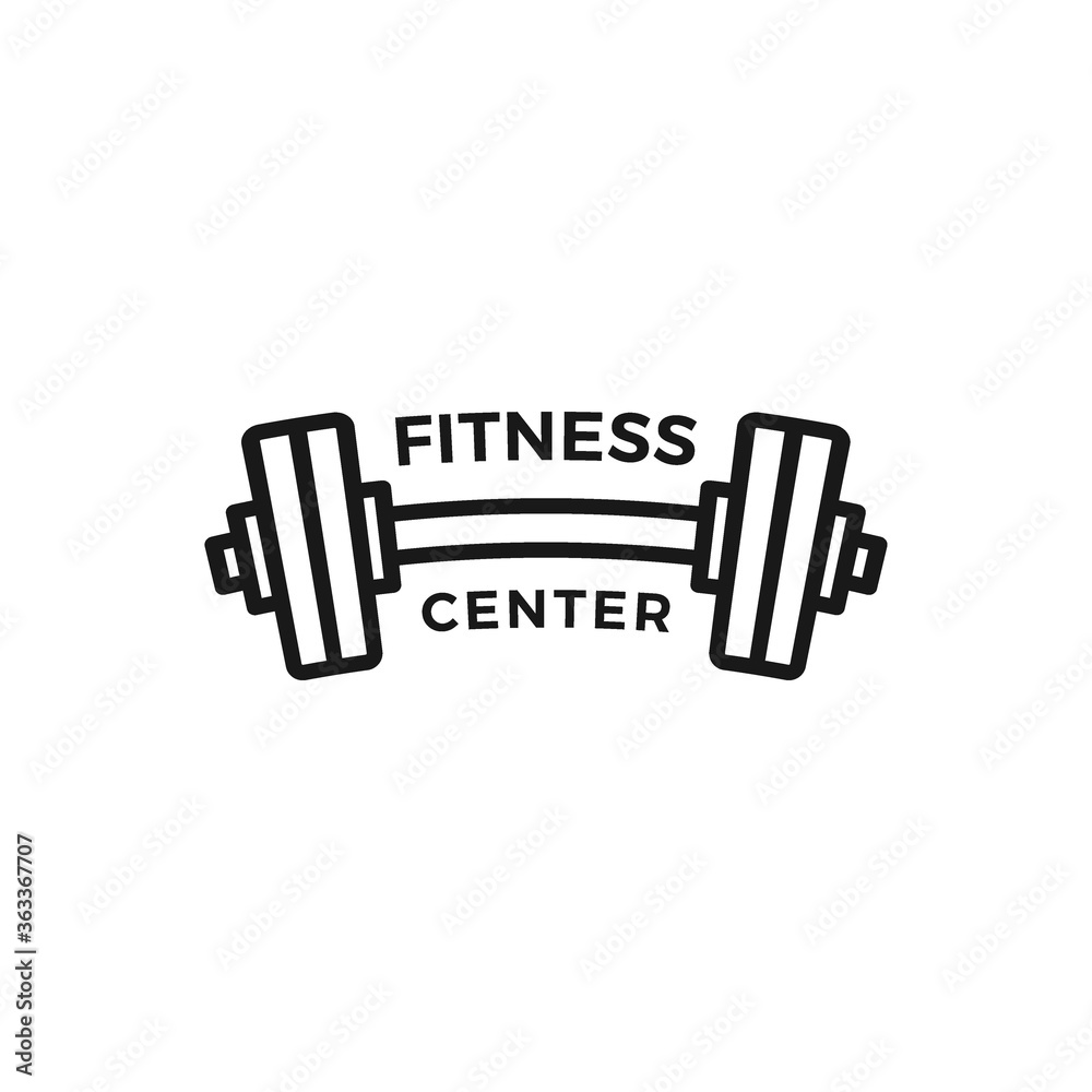 Obraz premium Fitness center icon logo vector