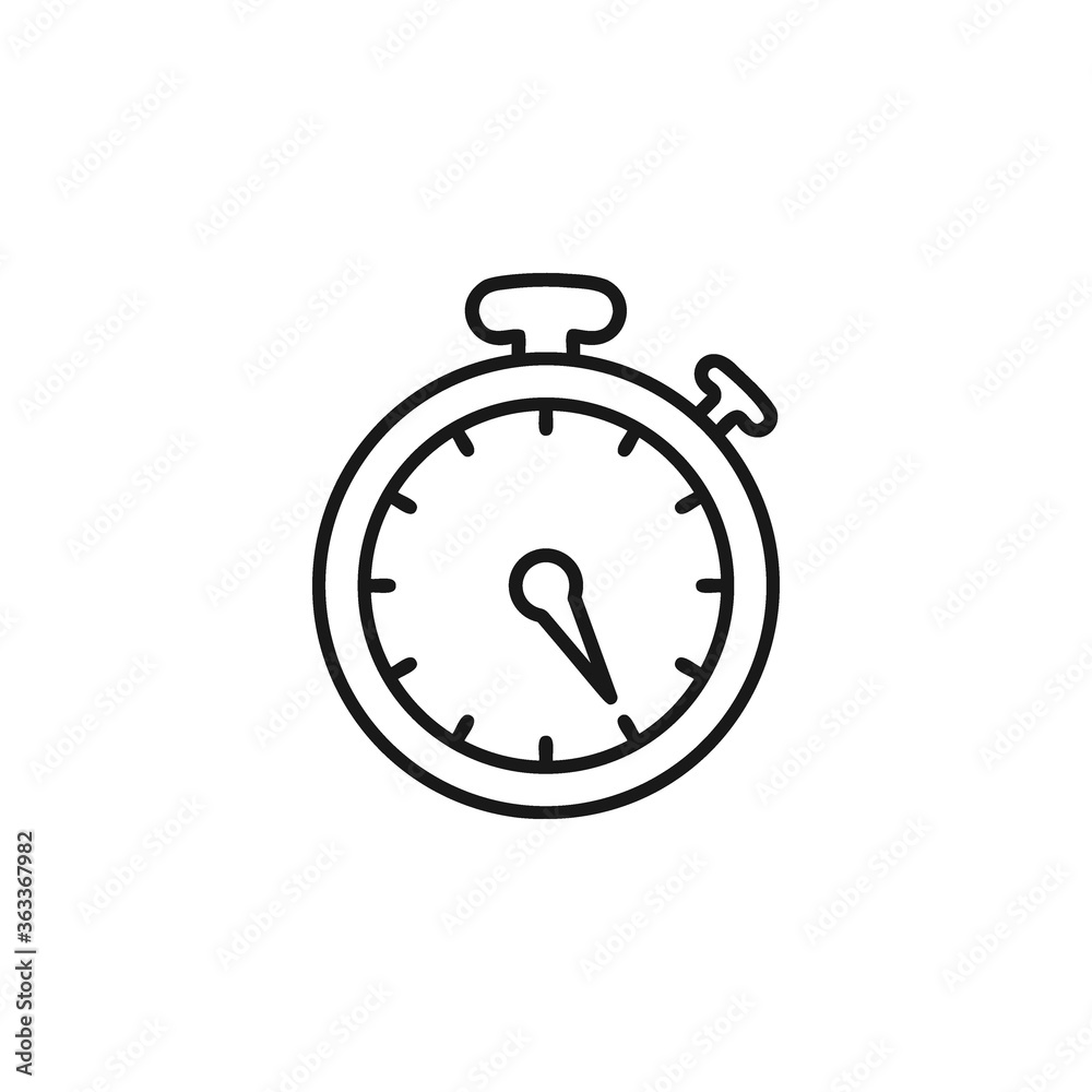 Stopwatch icon flat vector illustration Stopwatch icon flat vector illustration